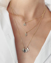 Letter Necklace - One Medium Letter & White Diamond
